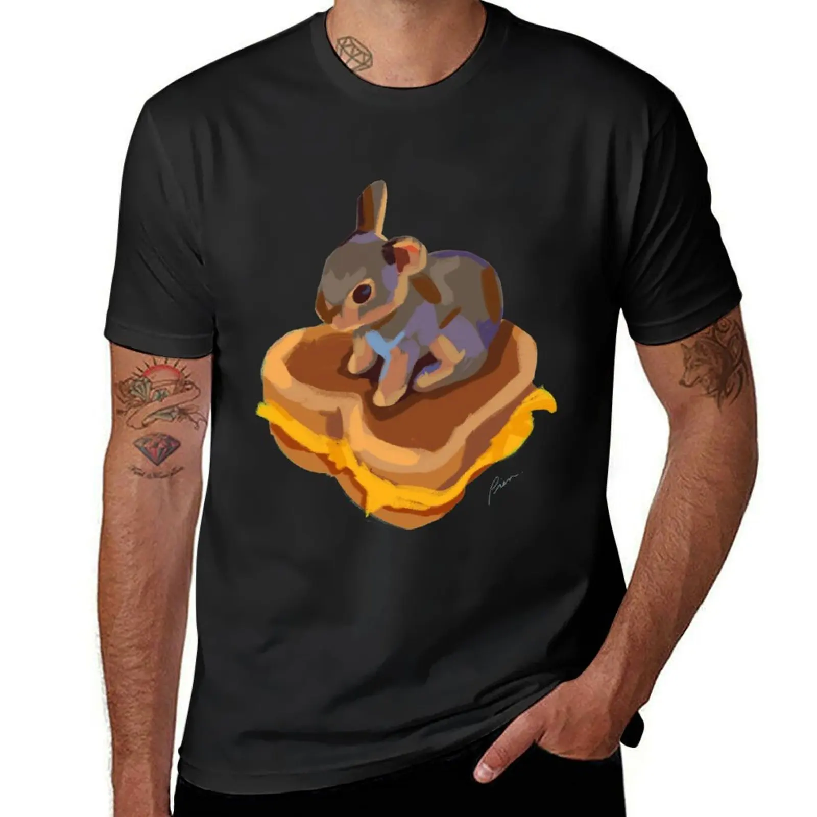 grill cheese T-shirt korean fashion boys animal print kawaii clothes black t shirts for men
grill cheese T-shirt korean fashion boys animal print kawaii clothes black t shirts for men