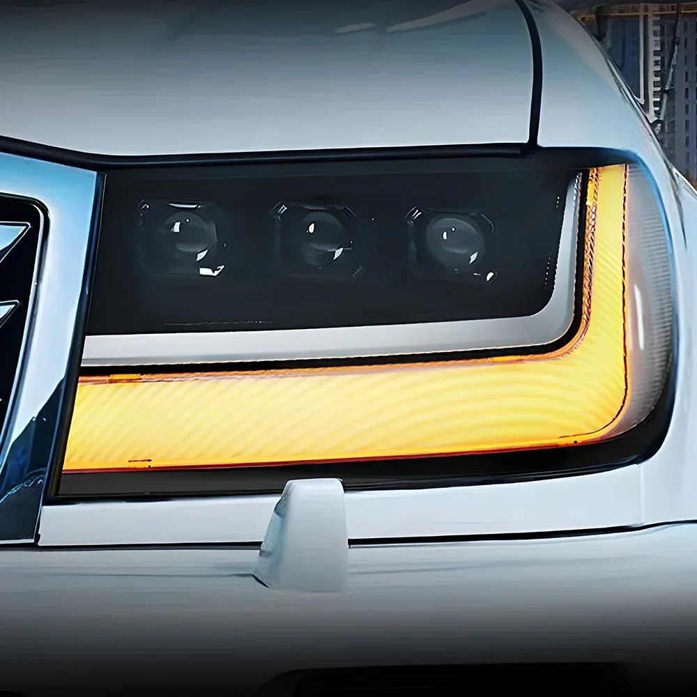 Фары для Toyota Land Cruiser LC100 (1998-2007), комплект для модернизации, светодиодные проекционные фары с 3 линзами, аксессуары
Фары для Toyota Land Cruiser LC100 (1998-2007), комплект для модернизации, светодиодные проекционные фары с 3 линзами, аксессуары