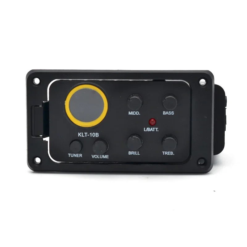 KLT-10B 4 Band EQ Equalizer Preamp Pickup with Round Screen Tuner for Travel Guitar 36 and 38 Guitar Black
KLT-10B 4 Band EQ Equalizer Preamp Pickup with Round Screen Tuner for Travel Guitar 36 and 38 Guitar Black