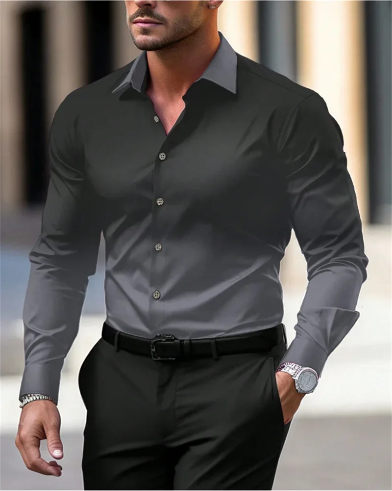 Summer Men's Gradient Hawaiian Shirt Soft and Comfortable Business Fashion Button Design Shirt
Summer Men's Gradient Hawaiian Shirt Soft and Comfortable Business Fashion Button Design Shirt
