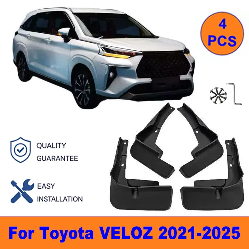 4Pcs Mud Flaps For Toyota VELOZ 2021-2025 - Splash Guards Front & Rear Wheel Fender Mudguards Car Exterior Protection Accessory
4Pcs Mud Flaps For Toyota VELOZ 2021-2025 - Splash Guards Front & Rear Wheel Fender Mudguards Car Exterior Protection Accessory