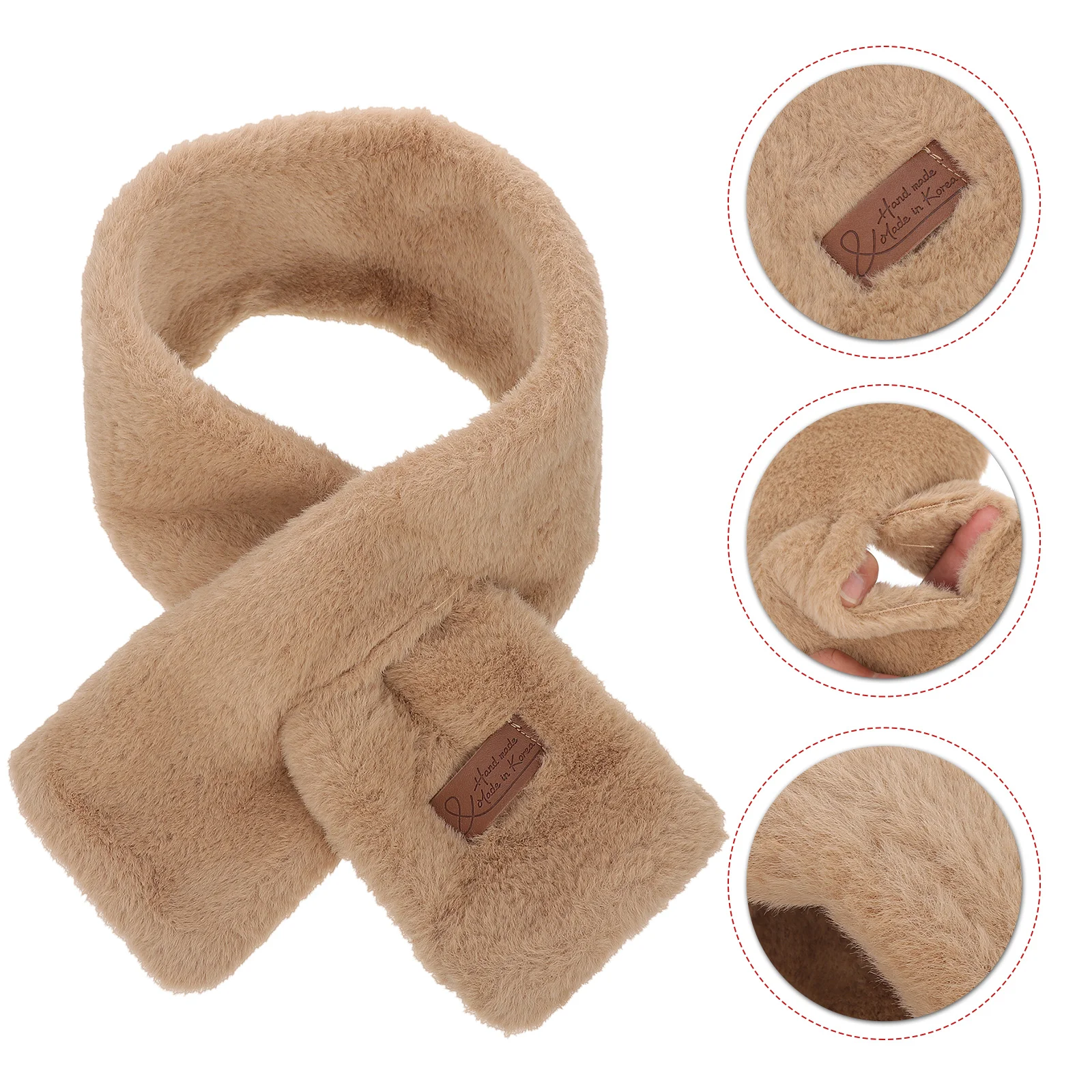 Winter Thermal Scarf Women's Scarves for Coat Faux Rabbit Fur Cross Tie Kids Neck Wrap
Winter Thermal Scarf Women's Scarves for Coat Faux Rabbit Fur Cross Tie Kids Neck Wrap