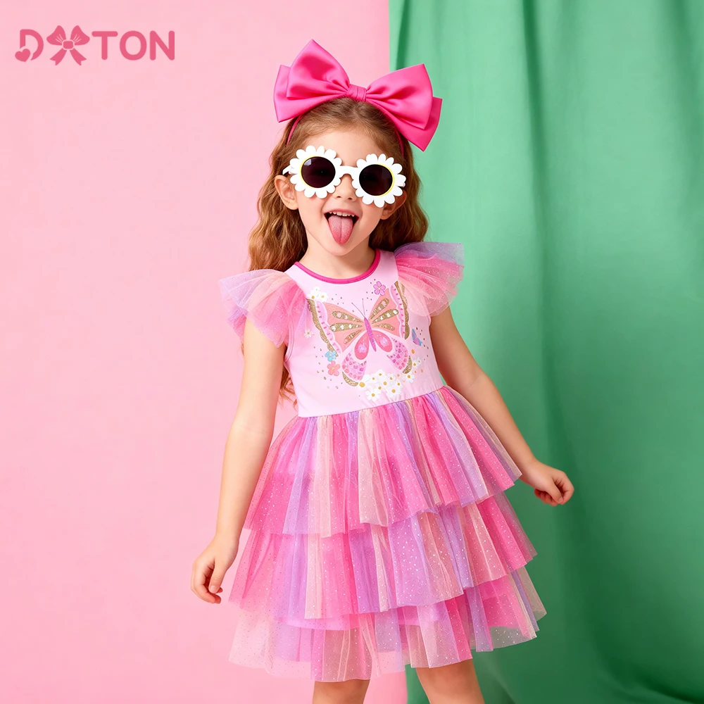 DXTON Girls Princess Dress Ruffles Sleeveless Butterfly Kids Vacation Dress Gradient Mesh Layered Cake Children Birthday Clothes
DXTON Girls Princess Dress Ruffles Sleeveless Butterfly Kids Vacation Dress Gradient Mesh Layered Cake Children Birthday Clothes