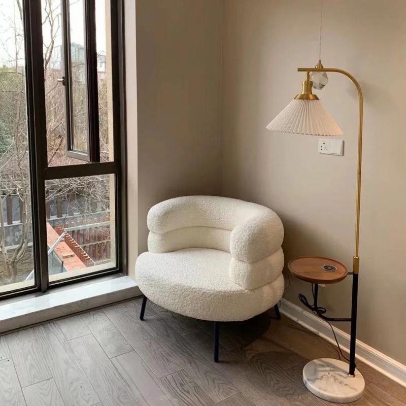 Nordic Luxury Lamb Fleece Lazy Sofa Chair Living Room Single Casual Back Chair Bedroom Dresser Chair Balcony Coffee Chair
Nordic Luxury Lamb Fleece Lazy Sofa Chair Living Room Single Casual Back Chair Bedroom Dresser Chair Balcony Coffee Chair