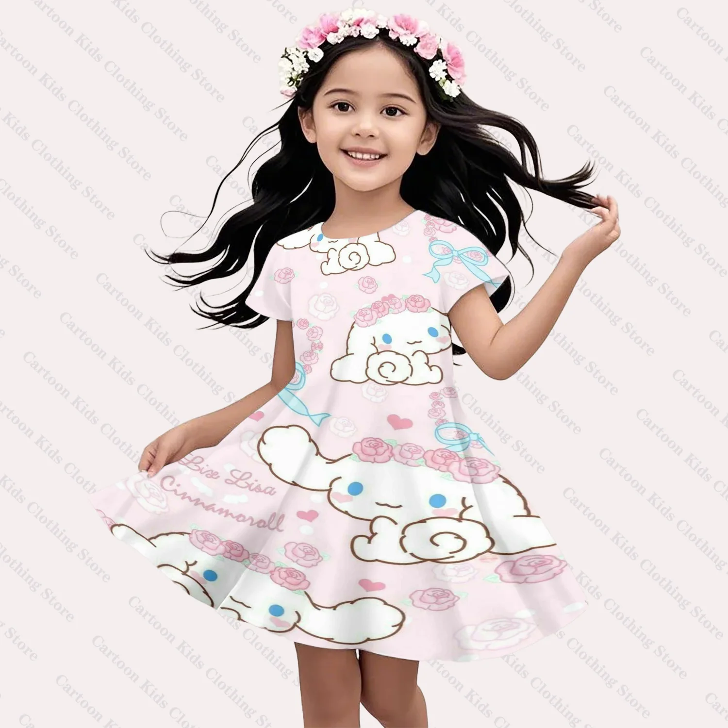 Милое платье Cinnamoroll с 3D принтом «Hello Kitty», детское MINISO, новое летнее платье для девочек, модная одежда принцессы с короткими рукавами и героями мультфильмов
Милое платье Cinnamoroll с 3D принтом «Hello Kitty», детское MINISO, новое летнее платье для девочек, модная одежда принцессы с короткими рукавами и героями мультфильмов