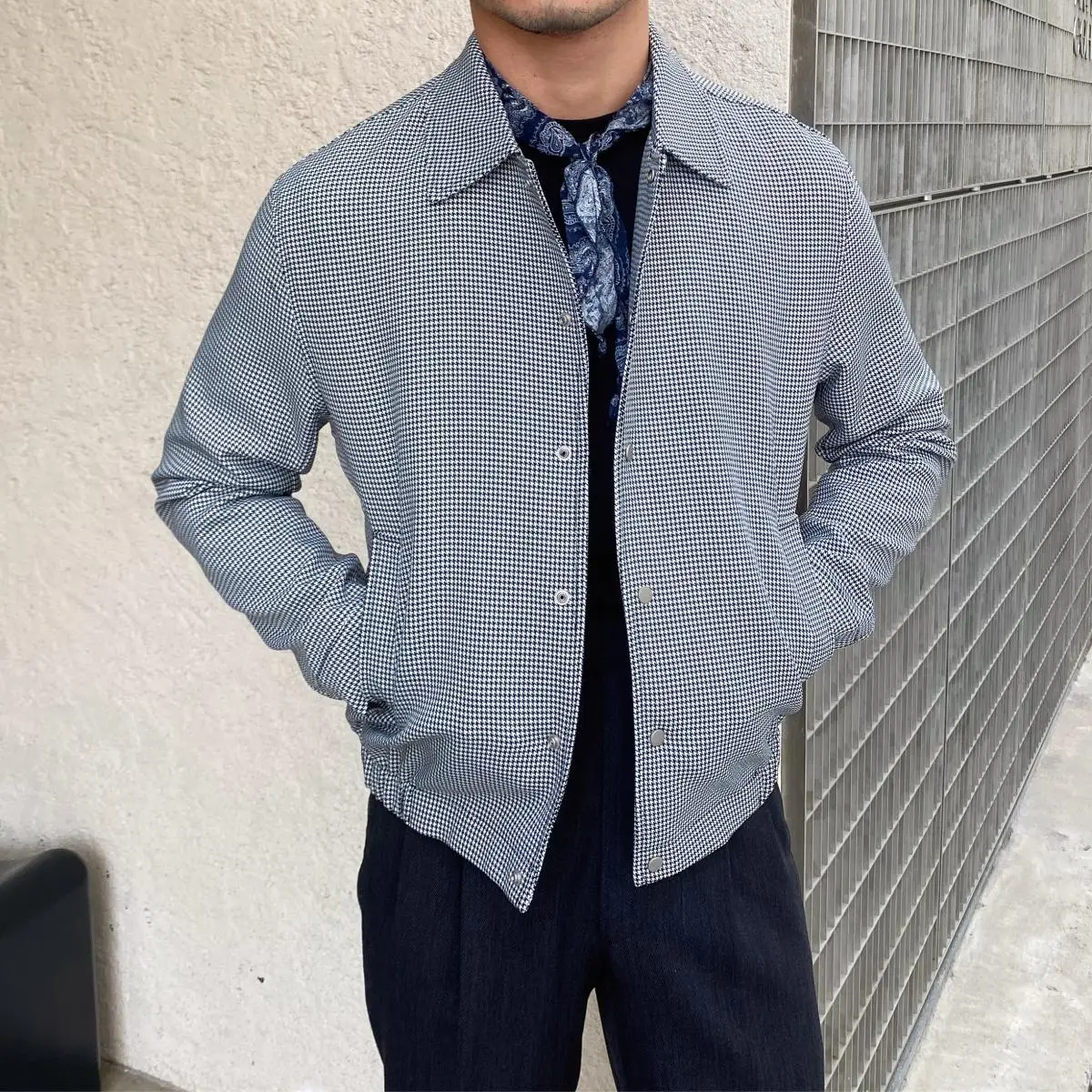 New Men Houndstooth Zipper Slim Lapel Casual Slim Short Jackets Male British Coats Anti-wrinkle Clothing Plus Size Outerwear
New Men Houndstooth Zipper Slim Lapel Casual Slim Short Jackets Male British Coats Anti-wrinkle Clothing Plus Size Outerwear