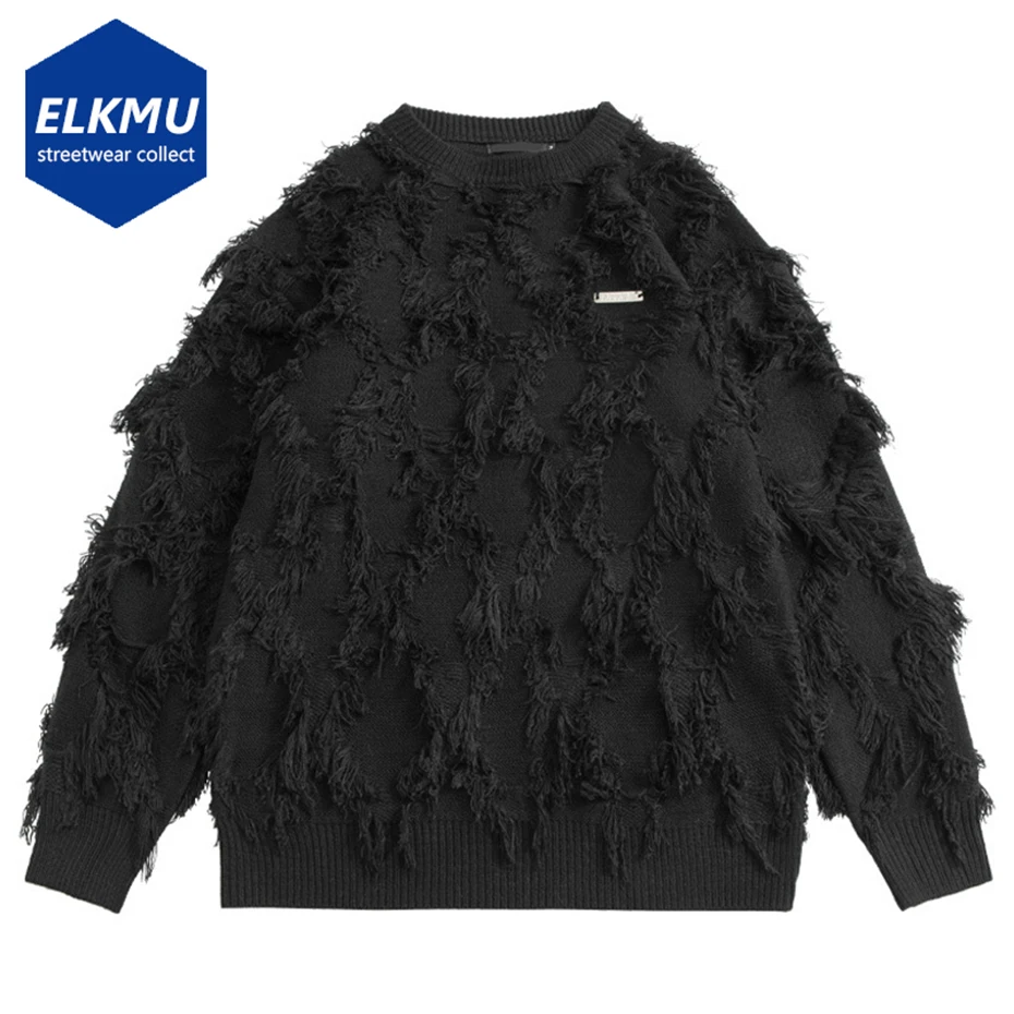 Distressed Tassel Sweaters Men's Oversized Streetwear Sweaters Black White Fashion Hip Hop Jumpers Knitted Pullovers
Distressed Tassel Sweaters Men's Oversized Streetwear Sweaters Black White Fashion Hip Hop Jumpers Knitted Pullovers