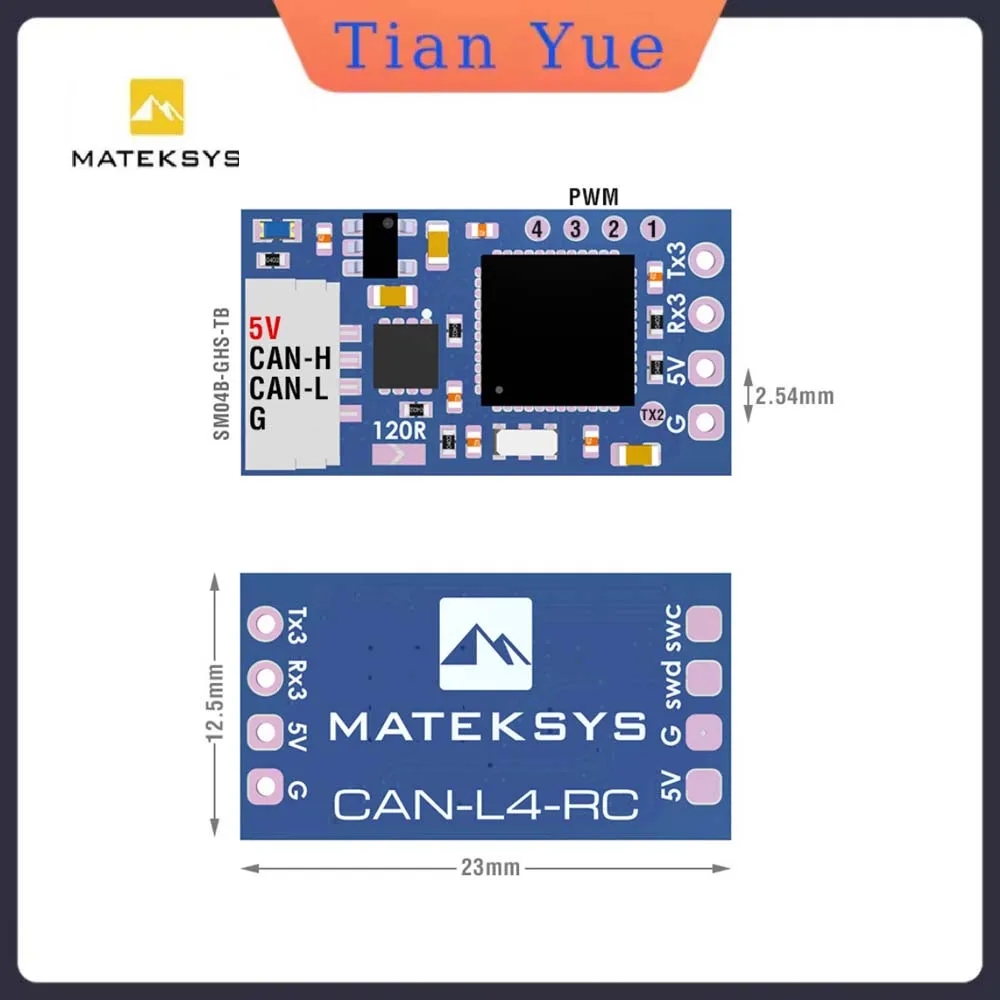 Tianyue MATEK CAN-L4-RC STM32L431 MCU AP_PERIPH CAN RC ВХОДНОЙ АДАПТЕР CAN Приемник для радиоуправляемой модели самолета
Tianyue MATEK CAN-L4-RC STM32L431 MCU AP_PERIPH CAN RC ВХОДНОЙ АДАПТЕР CAN Приемник для радиоуправляемой модели самолета