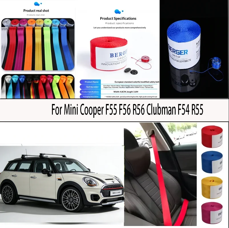 For Mini Cooper F55 F56 R56 Clubman F54 R55 Car Seat Belt Seatbelt Webbing Lap Retractable Safety Strap 48MM
For Mini Cooper F55 F56 R56 Clubman F54 R55 Car Seat Belt Seatbelt Webbing Lap Retractable Safety Strap 48MM