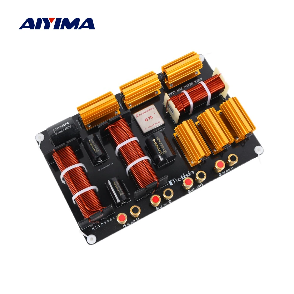 AIYIMA 2 Ways 1800W 2500W Speaker Crossover Treble Dual Bass Hifi Professional Frequency Divider Filter for 12-18 Inch Speaker
AIYIMA 2 Ways 1800W 2500W Speaker Crossover Treble Dual Bass Hifi Professional Frequency Divider Filter for 12-18 Inch Speaker