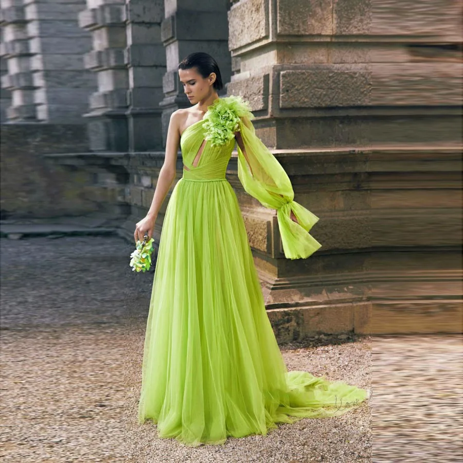 Formal Occasion Dresses Women Layered Fluffy Tulle Party Dress One Shoulder Floral Dubai Prom Gowns Dress Sleeve Backless
Formal Occasion Dresses Women Layered Fluffy Tulle Party Dress One Shoulder Floral Dubai Prom Gowns Dress Sleeve Backless