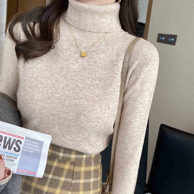 Elegant Casual Turtleneck Bottoming Basic Sweater Slim Fit Pullover Autumn/winter Women Top Soft Knitwear Solid Color Knit Shirt
Elegant Casual Turtleneck Bottoming Basic Sweater Slim Fit Pullover Autumn/winter Women Top Soft Knitwear Solid Color Knit Shirt