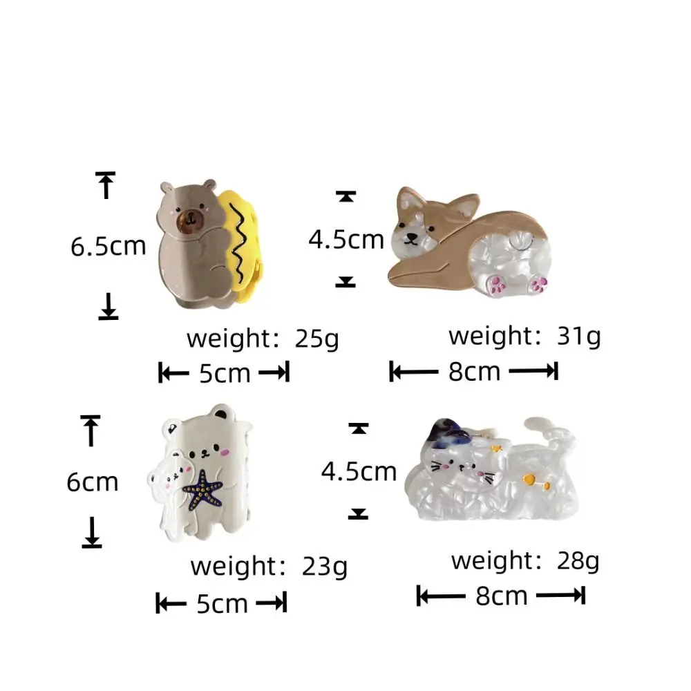 Personalized Acetic Acid Acetate Cat Hair Claw Pet Capibara Animal Hair Clip Headdress Korean Style Corgi Dog Shark Clip Female
Personalized Acetic Acid Acetate Cat Hair Claw Pet Capibara Animal Hair Clip Headdress Korean Style Corgi Dog Shark Clip Female