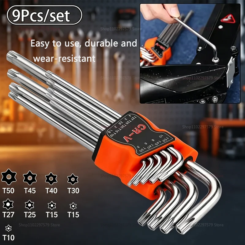 9pcs L Type Double End Screwdriver Hex Wrench Set Torx Spanner Keys 9 Sizes Auto Repair Hand Tools Mechanical Maintenance Kit
9pcs L Type Double End Screwdriver Hex Wrench Set Torx Spanner Keys 9 Sizes Auto Repair Hand Tools Mechanical Maintenance Kit