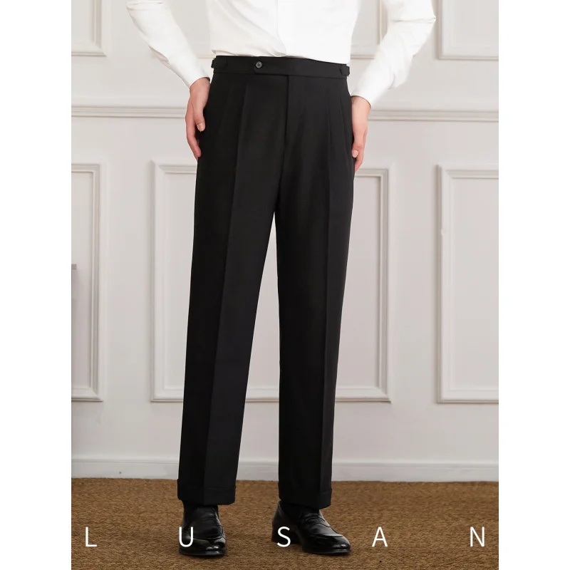 Mr. Lu San, деловые брюки Неаполь с высокой талией, прямые брюки, универсальные мужские повседневные брюки из смесовой шерсти, модные
Mr. Lu San, деловые брюки Неаполь с высокой талией, прямые брюки, универсальные мужские повседневные брюки из смесовой шерсти, модные