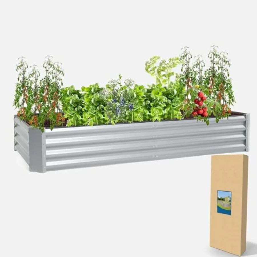 6'x3' Raised Garden Bed Kit Easy Set-up Planter Box for Vegetable Fruit, Metal Galvanized Large Size Raised Bed
6'x3' Raised Garden Bed Kit Easy Set-up Planter Box for Vegetable Fruit, Metal Galvanized Large Size Raised Bed
