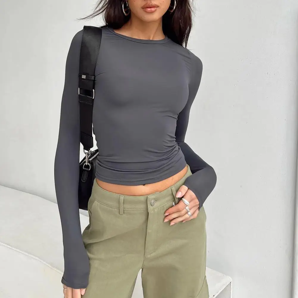 Slim Fit Women Top Stylish Women's Slim Fit Pullover Soft Breathable Long Sleeve T-shirt for Daily Wear Fall/spring Fashion Long
Slim Fit Women Top Stylish Women's Slim Fit Pullover Soft Breathable Long Sleeve T-shirt for Daily Wear Fall/spring Fashion Long