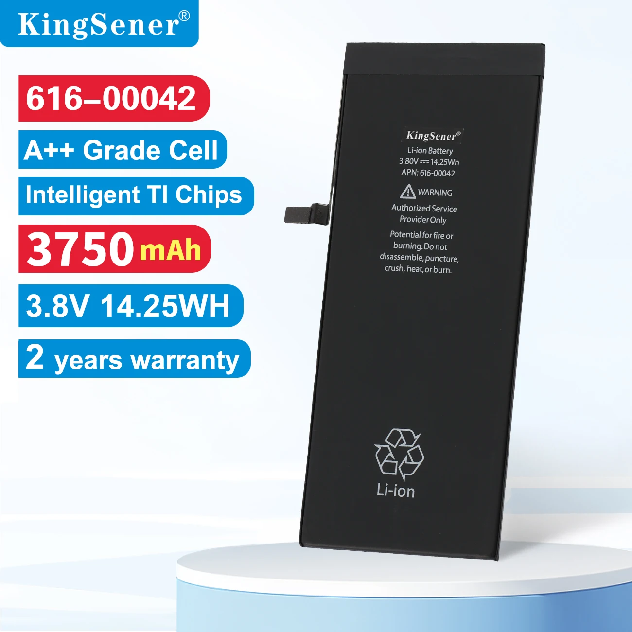 KingSener 616-00042 Сменный литий-ионный аккумулятор для Apple iPhone 6s plus A1634 A16 87 A1699 3,8 В 14,25 Втч/3750 мАч
KingSener 616-00042 Сменный литий-ионный аккумулятор для Apple iPhone 6s plus A1634 A16 87 A1699 3,8 В 14,25 Втч/3750 мАч