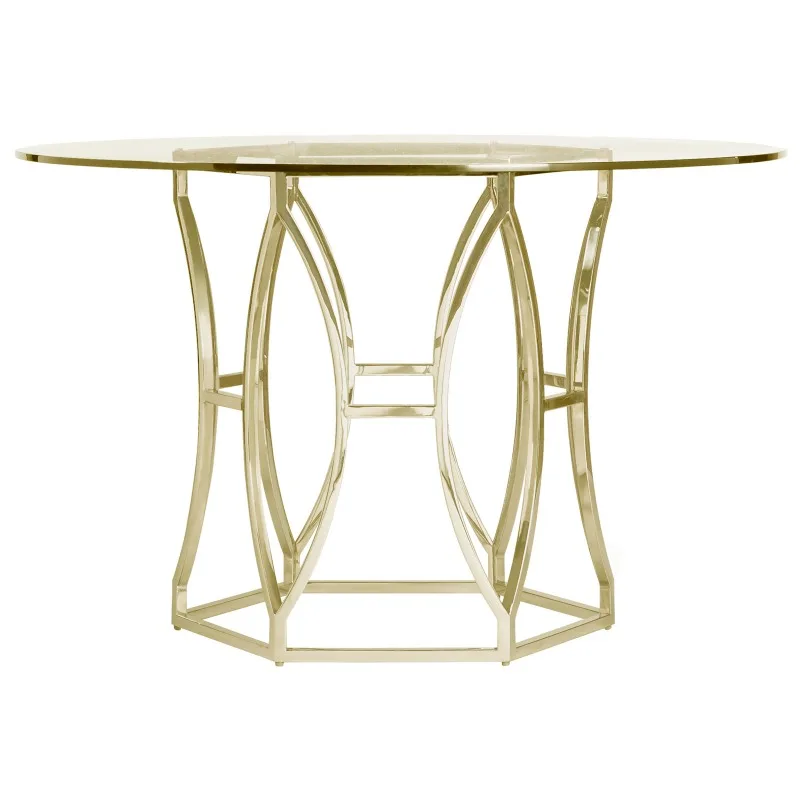 American simple stainless steel hexagonal dining table/soft decoration design/villa/hotel restaurant/light luxury dining table
American simple stainless steel hexagonal dining table/soft decoration design/villa/hotel restaurant/light luxury dining table