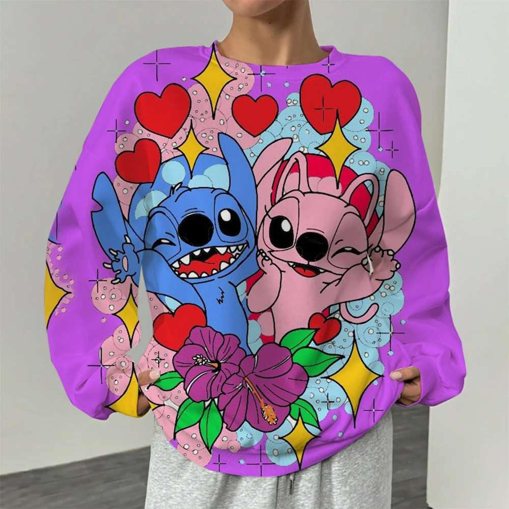 Women's Fashion Hoodie Disney Stitch print Fashion Autumn Daily Long Sleeve Round Neck Loose Pullover Cartoon Boho Style Sweatsh
Women's Fashion Hoodie Disney Stitch print Fashion Autumn Daily Long Sleeve Round Neck Loose Pullover Cartoon Boho Style Sweatsh