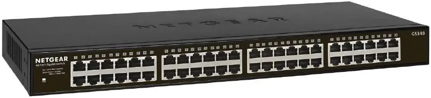 48-портовый коммутатор Gigabit Ethernet Unmanaged Essentials (GS348) — настольное или крепление в стойку, бесшумная работа
48-портовый коммутатор Gigabit Ethernet Unmanaged Essentials (GS348) — настольное или крепление в стойку, бесшумная работа