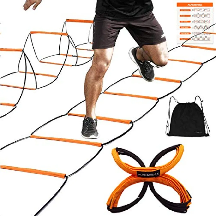 Agility Ladder, Agility Training Equipment, Soccer Speed Ladder, Football Footwork Ladder, Workout Ladder for Kid Adult, Foldab
Agility Ladder, Agility Training Equipment, Soccer Speed Ladder, Football Footwork Ladder, Workout Ladder for Kid Adult, Foldab