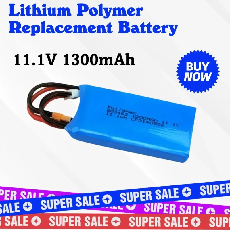 New XT30 plug 11.1V 1300mAh Lipo Replacement Battery For XK x450 FPV RC Airplanes Spare Parts
New XT30 plug 11.1V 1300mAh Lipo Replacement Battery For XK x450 FPV RC Airplanes Spare Parts