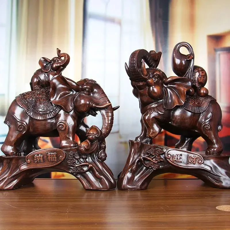 Fortune Wealth Elephant Flexor's Living Room Office Gourd Mother and Child Elephant Crafts
Fortune Wealth Elephant Flexor's Living Room Office Gourd Mother and Child Elephant Crafts