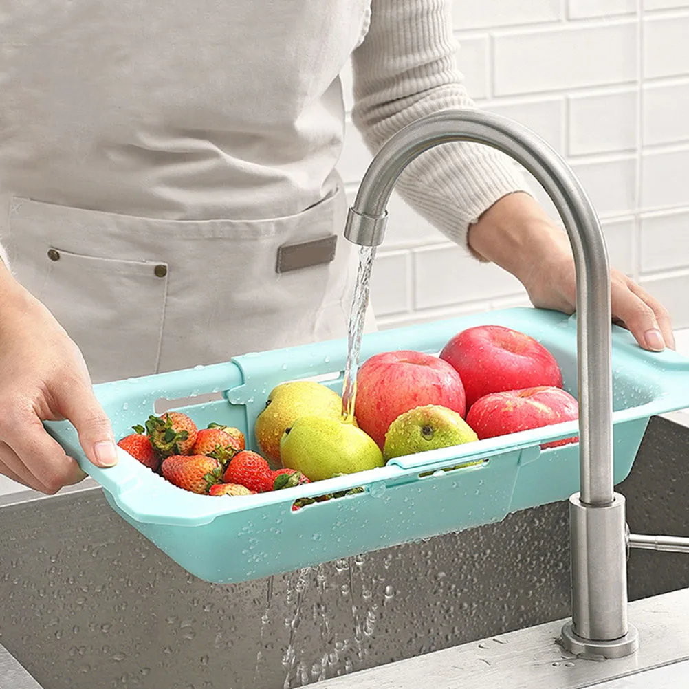 Plastic Retractable Kitchen Sink Strainer Smooth Edge No Burr Dish Drying Rack Blue Fine Workmanship Vegetables Draining Basket
Plastic Retractable Kitchen Sink Strainer Smooth Edge No Burr Dish Drying Rack Blue Fine Workmanship Vegetables Draining Basket