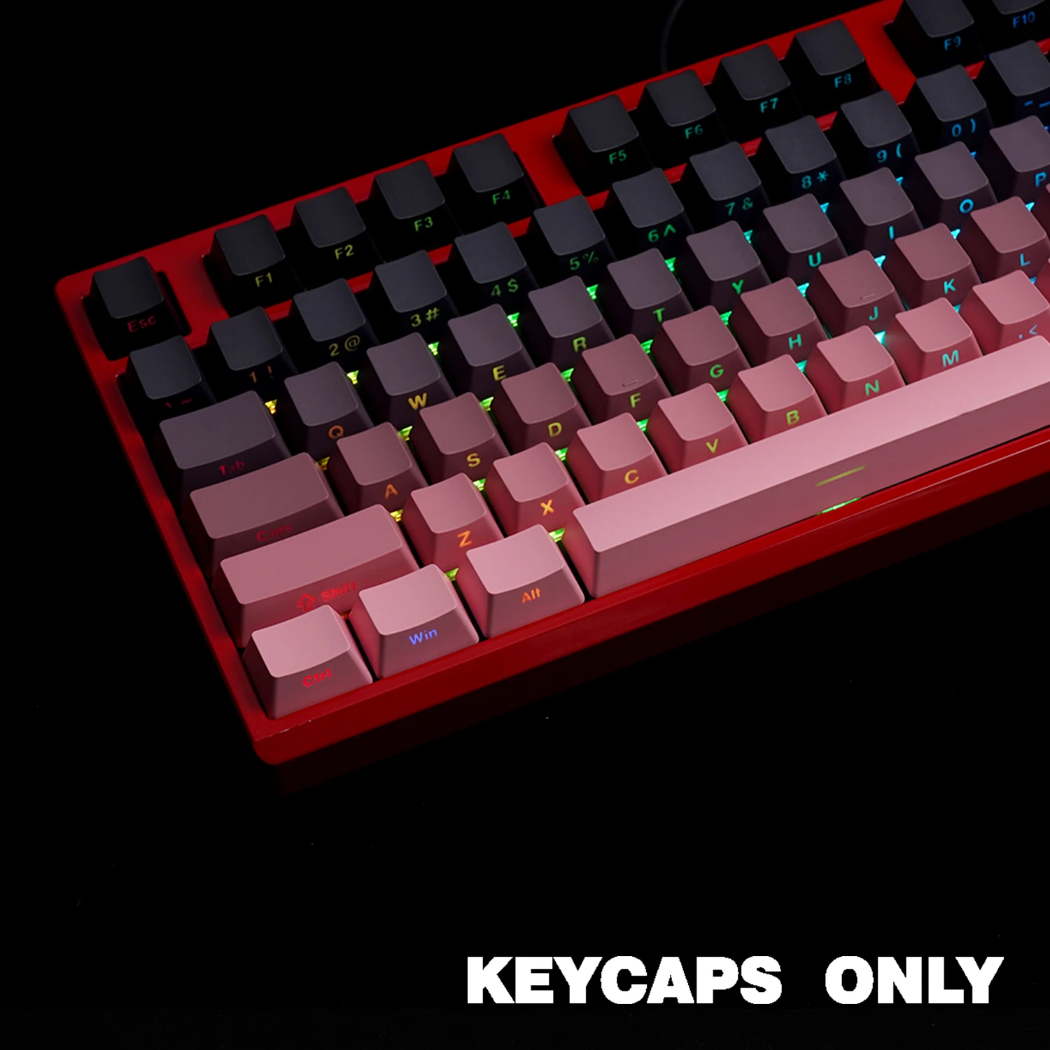 idobao OEM PBT Keycaps Doubleshot Mechanical Keyboard Keycaps Custom Keycap Red Pink Key Caps 136Keys Side Printed Legends
idobao OEM PBT Keycaps Doubleshot Mechanical Keyboard Keycaps Custom Keycap Red Pink Key Caps 136Keys Side Printed Legends