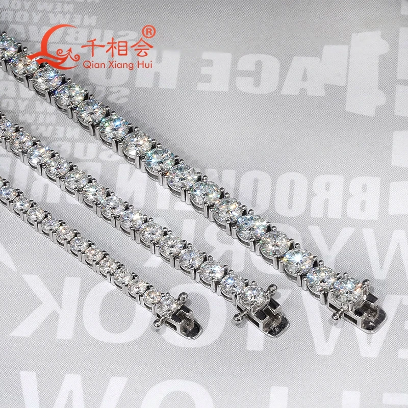 10k 14k 18k white gold 3mm 4mm 5mm Tennis Bracelet Luxury Charm D white round real Moissanite jewelry Women GRA gift Wedding
10k 14k 18k white gold 3mm 4mm 5mm Tennis Bracelet Luxury Charm D white round real Moissanite jewelry Women GRA gift Wedding