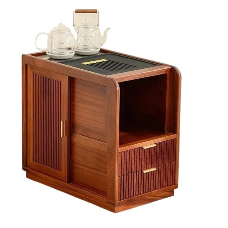 Nordic style walnut solid wood tea cabinet kettle integrated tea table small tea table household sofa 
Nordic style walnut solid wood tea cabinet kettle integrated tea table small tea table household sofa