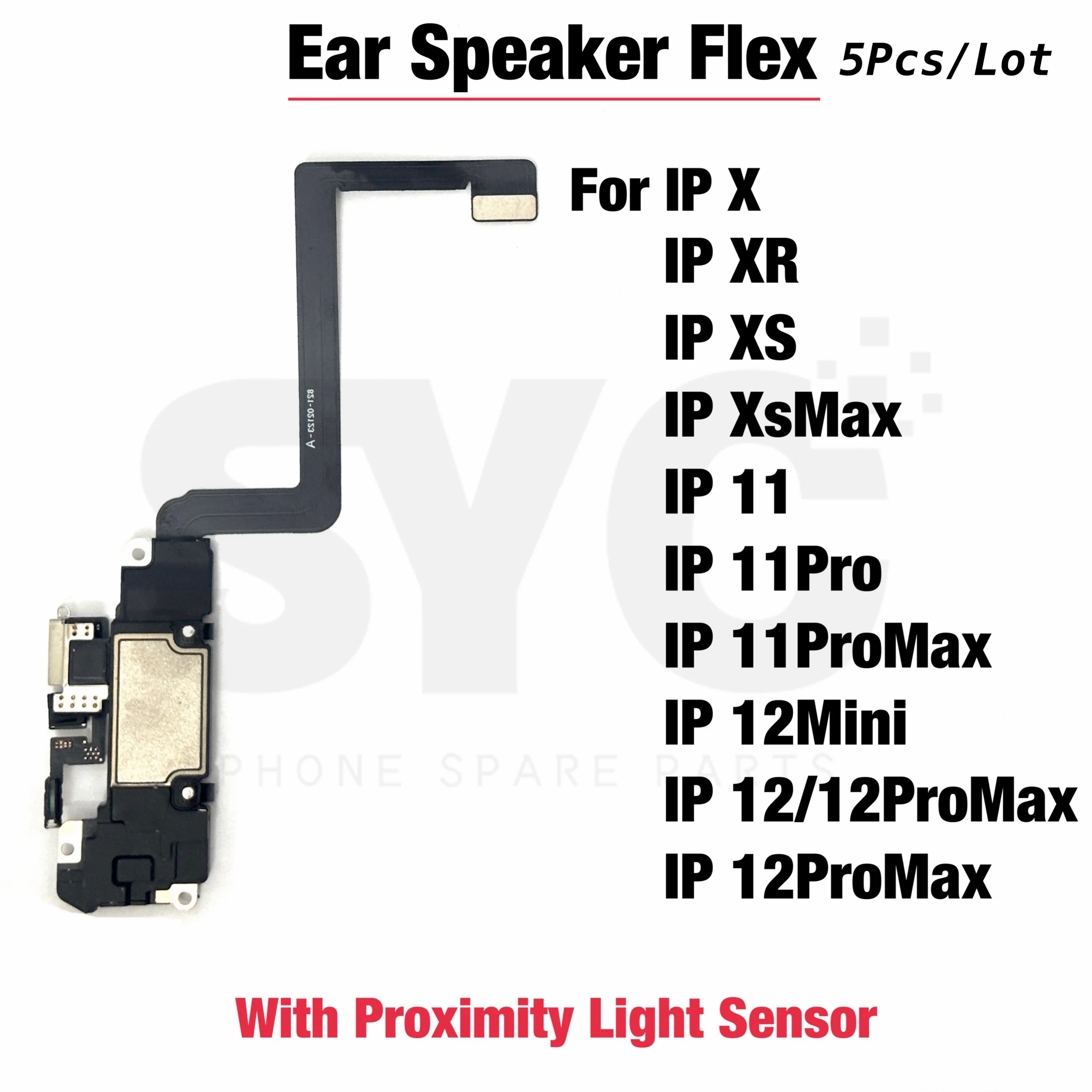5Pcs New Earpiece Flex Cable For iPhone 11 12 Mini Pro Max X XS XR Proximity Light Sensor Ribbon with Ear Speaker Headset Parts
5Pcs New Earpiece Flex Cable For iPhone 11 12 Mini Pro Max X XS XR Proximity Light Sensor Ribbon with Ear Speaker Headset Parts