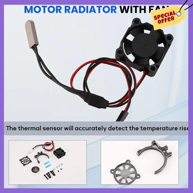 -A96Z 3X For RC Car 3650 3660 550 540 Motor Heatsink Cooling Fan With Thermal Sensor CNC Aluminum Alloy Clamp Heatsink,Black
-A96Z 3X For RC Car 3650 3660 550 540 Motor Heatsink Cooling Fan With Thermal Sensor CNC Aluminum Alloy Clamp Heatsink,Black