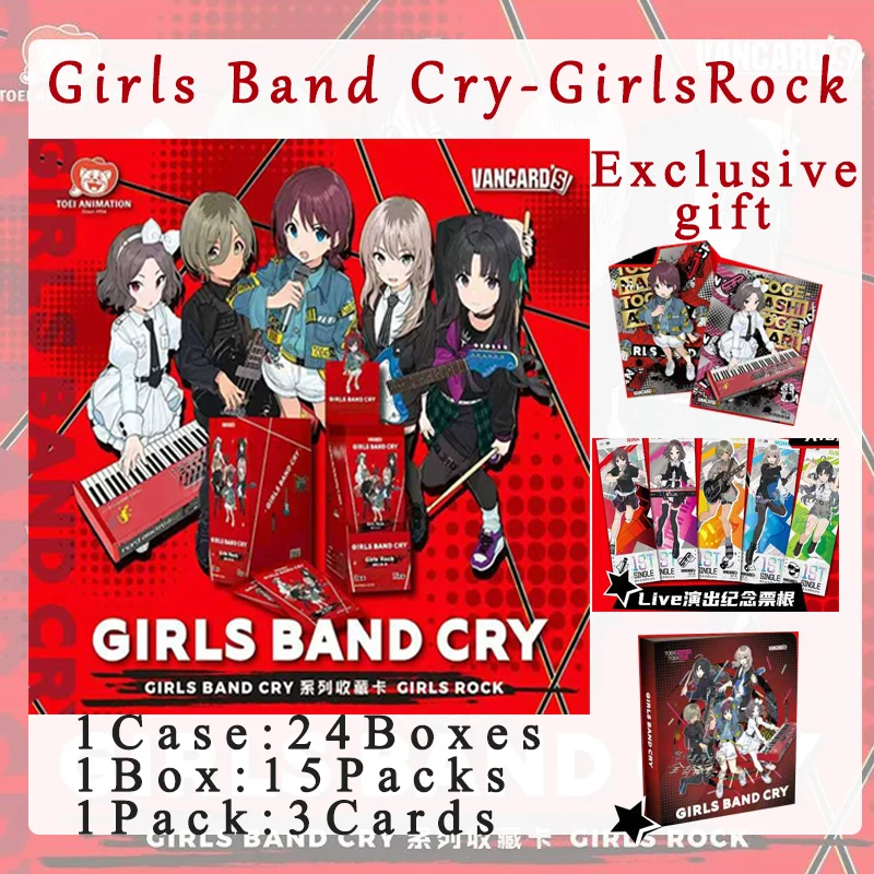 1080 шт./2025 новейшие карты для девочек Band Cry-Girls Rock Series Booster Box, оптовая продажа, живые коллекционные карты, хобби, подарки для фанатов
1080 шт./2025 новейшие карты для девочек Band Cry-Girls Rock Series Booster Box, оптовая продажа, живые коллекционные карты, хобби, подарки для фанатов