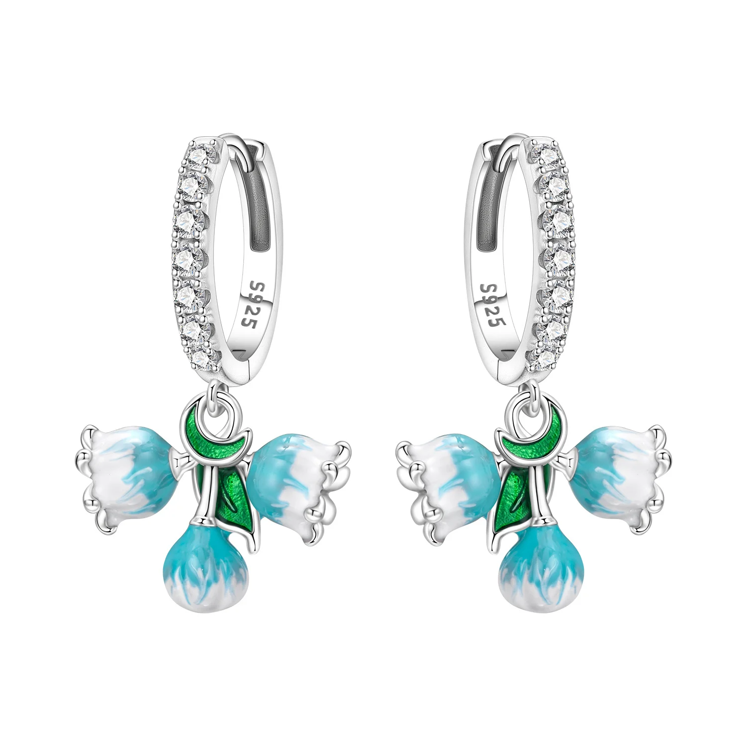 PANPOKI 925 Sterling Silver Green Lily Flower Drop Earrings Women Earrings Charm Fashion Versatile Party Jewelry Gifts
PANPOKI 925 Sterling Silver Green Lily Flower Drop Earrings Women Earrings Charm Fashion Versatile Party Jewelry Gifts