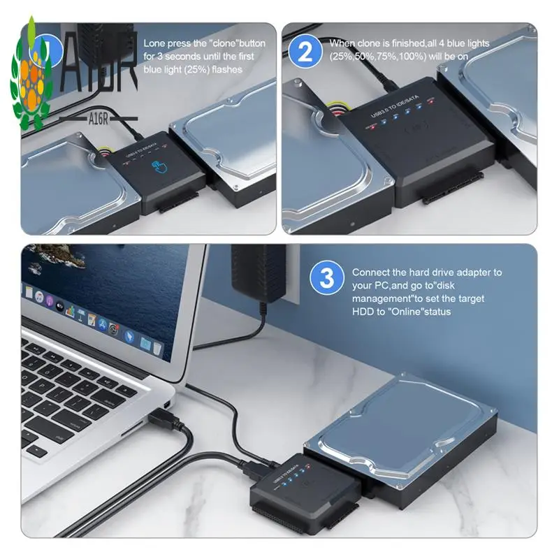 Адаптер A16R-SATA-USB Кабельный преобразователь USB 3.0 в IDE/SATA 3 для адаптера жесткого диска SSD 2,5 3,5 HDD
Адаптер A16R-SATA-USB Кабельный преобразователь USB 3.0 в IDE/SATA 3 для адаптера жесткого диска SSD 2,5 3,5 HDD