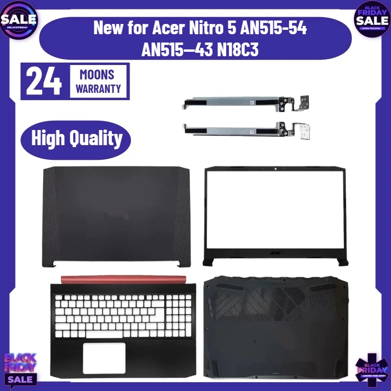 New for Acer Nitro 5 AN515-54 AN515--43 N18C3 Laptop LCD Rear Cover/Front Frame/Palm Pad/Bottom Cover/hinges
New for Acer Nitro 5 AN515-54 AN515--43 N18C3 Laptop LCD Rear Cover/Front Frame/Palm Pad/Bottom Cover/hinges