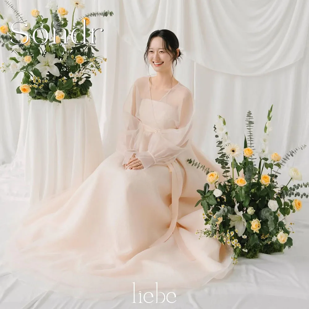 Sondr Customized A Line Light Pink Hanbok Long Sleeve V-Neck Wedding Dresses Korea Photo Shoot Bridal Gowns
Sondr Customized A Line Light Pink Hanbok Long Sleeve V-Neck Wedding Dresses Korea Photo Shoot Bridal Gowns
