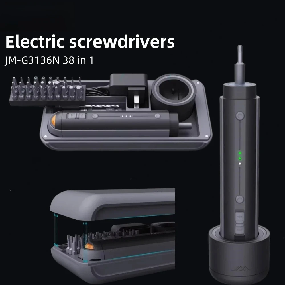 3.6V Electric Screwdriver Set 38 in 1Cordless Electric Screwdriver with Charging Base for Home Appliance Repair
3.6V Electric Screwdriver Set 38 in 1Cordless Electric Screwdriver with Charging Base for Home Appliance Repair