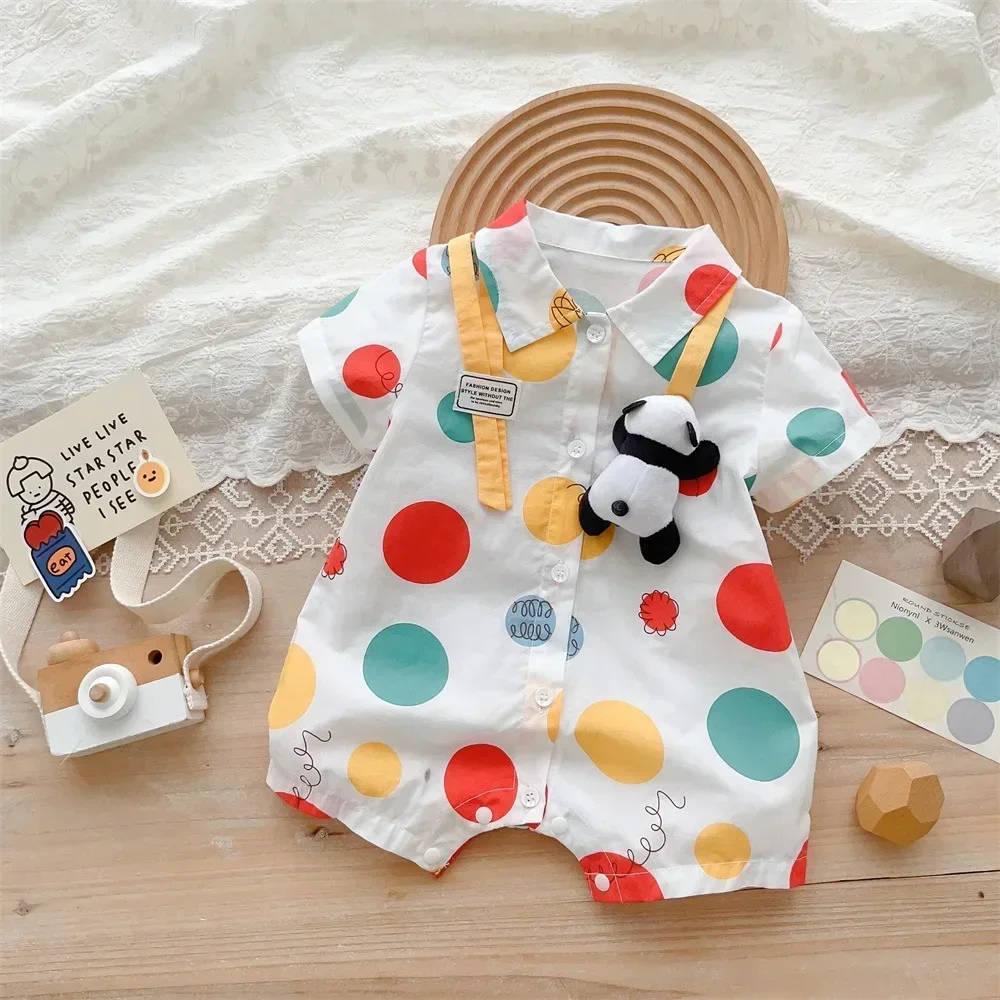 2023 Korean Summer Baby Boys Cartoon Rompers Cotton Short Sleeve Animal Patched Loose Infant Boys Bodysuit Toddler Boys Outfits
2023 Korean Summer Baby Boys Cartoon Rompers Cotton Short Sleeve Animal Patched Loose Infant Boys Bodysuit Toddler Boys Outfits