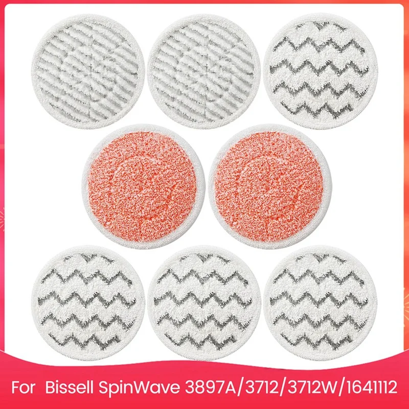 8 шт., сменные подушечки для швабры 3897A для Bissell Spinwave 3897A, 3712, 3712 Вт, паровые вращающиеся подушечки для швабры, номер детали 1641112
8 шт., сменные подушечки для швабры 3897A для Bissell Spinwave 3897A, 3712, 3712 Вт, паровые вращающиеся подушечки для швабры, номер детали 1641112