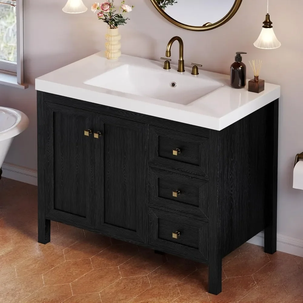 42 Inch Bathroom Vanity with Sink Combo, Modern Bathrooms Storage Cabinet with Resin Basin, Bathroom Cabinets
42 Inch Bathroom Vanity with Sink Combo, Modern Bathrooms Storage Cabinet with Resin Basin, Bathroom Cabinets