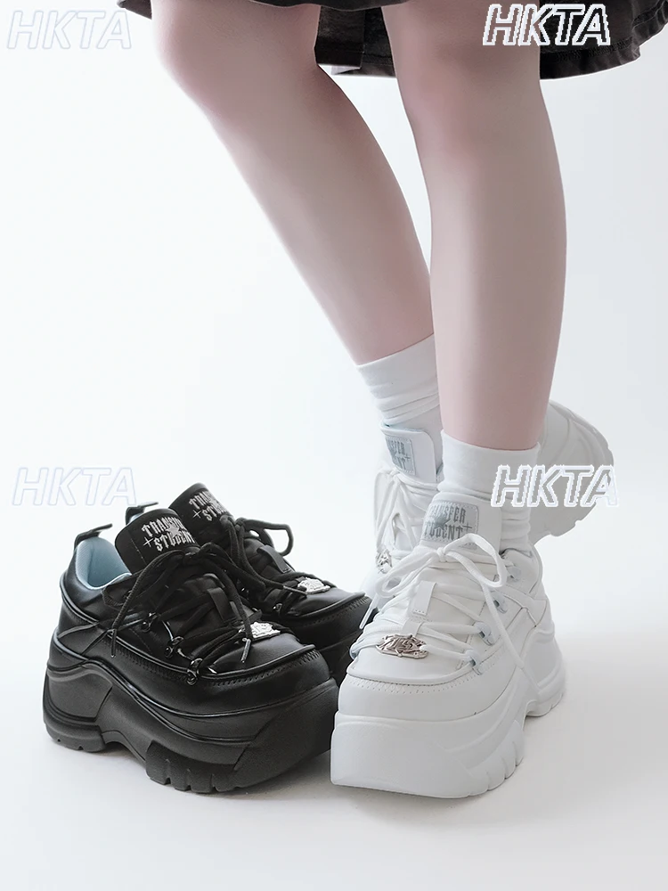 Japanese Subculture Punk Y2k Goth Lace Up Platform Shoes Autumn Round Head Casual Sneakers Versatile White Casual Shoes Women
Japanese Subculture Punk Y2k Goth Lace Up Platform Shoes Autumn Round Head Casual Sneakers Versatile White Casual Shoes Women