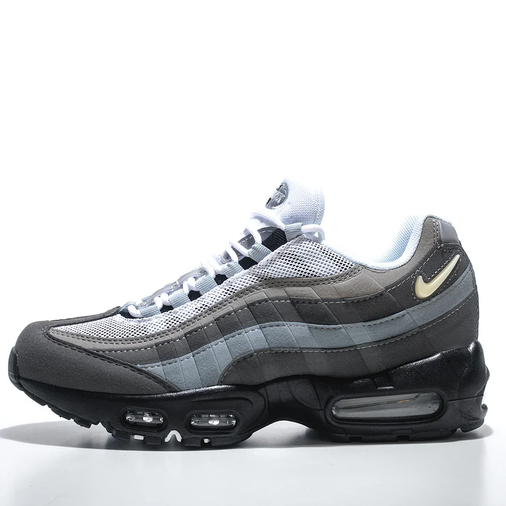 Nike Air Max 95 Me Mesh, Non-stuffy, Comfortable, Breathable, Leather and Mesh, Chromatographic Design, Sneakers, Black
Nike Air Max 95 Me Mesh, Non-stuffy, Comfortable, Breathable, Leather and Mesh, Chromatographic Design, Sneakers, Black