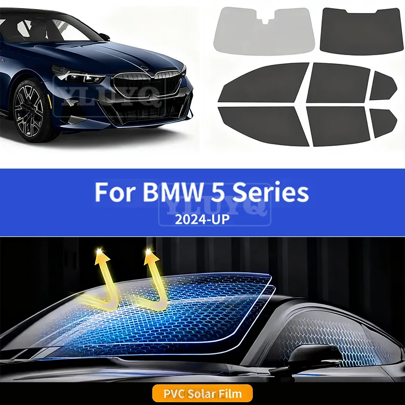 Pre-cut Car Side Window Privacy Tint Film for BMW G60 5 Series 2024 2025 Auto Sticker Foils Solar UV Protector Mirror Film Black
Pre-cut Car Side Window Privacy Tint Film for BMW G60 5 Series 2024 2025 Auto Sticker Foils Solar UV Protector Mirror Film Black
