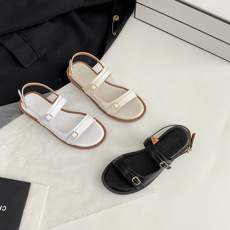 2026Summer simple flat round-toe versatile soft-soled open-toe sandals with buckle
2026Summer simple flat round-toe versatile soft-soled open-toe sandals with buckle