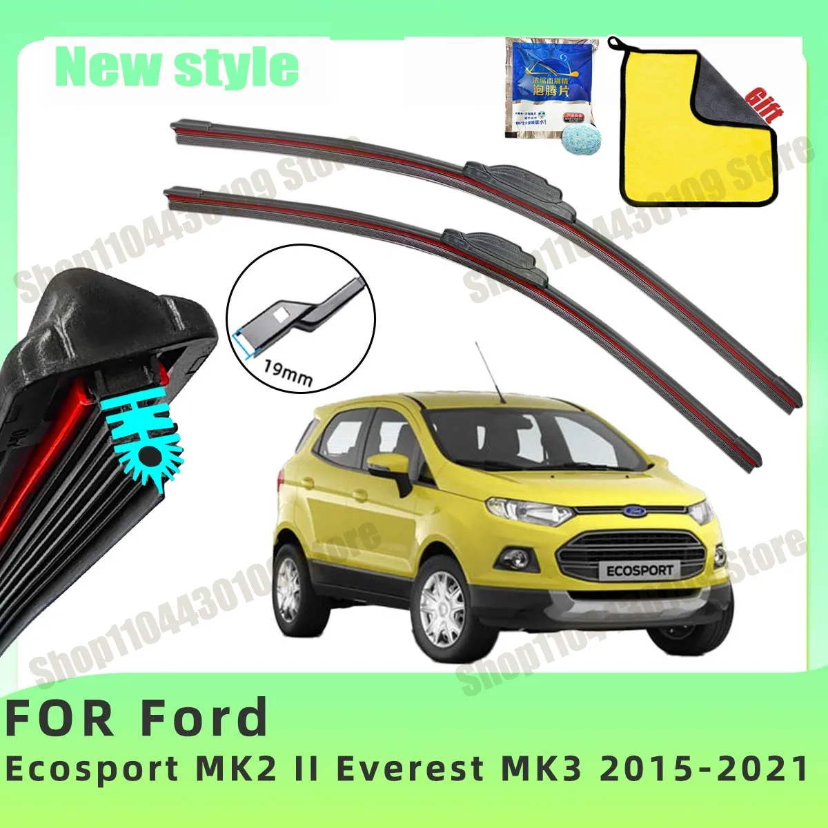 Car Wiper For Ford Ecosport MK2 II Everest MK3 2015-2021 Front Windscreen Wipers Double Rubber Car Wiper Blades Car Accessories
Car Wiper For Ford Ecosport MK2 II Everest MK3 2015-2021 Front Windscreen Wipers Double Rubber Car Wiper Blades Car Accessories
