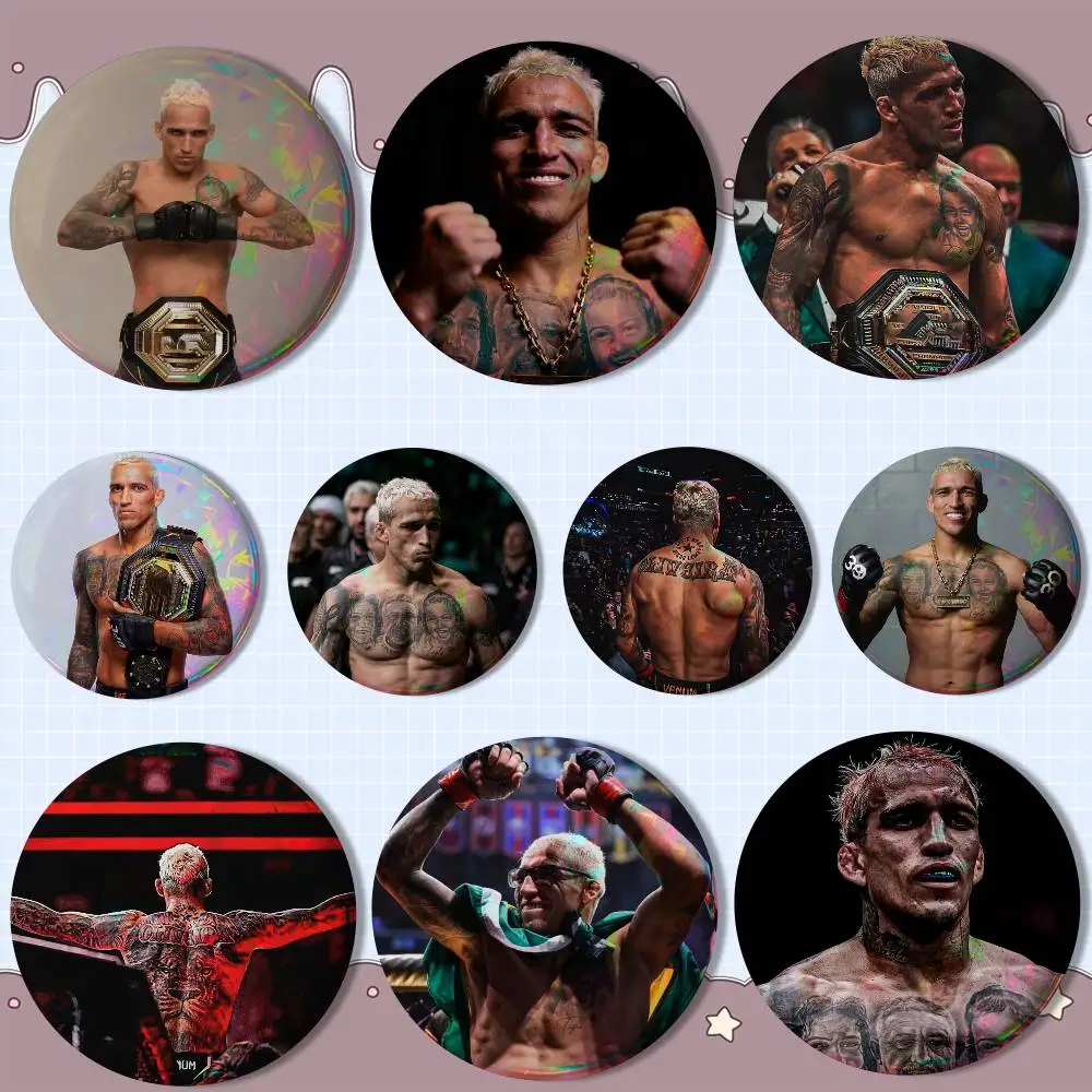 God of War Charles Oliveira Laser reflective round badges pins bag clothing decorations collectibles gifts for friends
God of War Charles Oliveira Laser reflective round badges pins bag clothing decorations collectibles gifts for friends