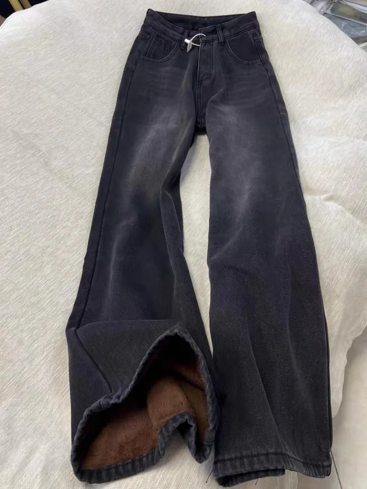 American Sle Fce Lined Loose Straight Leg Men's Jeans mid Waist Waed Denim Casual Winter Trousers Bla ey
American Sle Fce Lined Loose Straight Leg Men's Jeans mid Waist Waed Denim Casual Winter Trousers Bla ey
